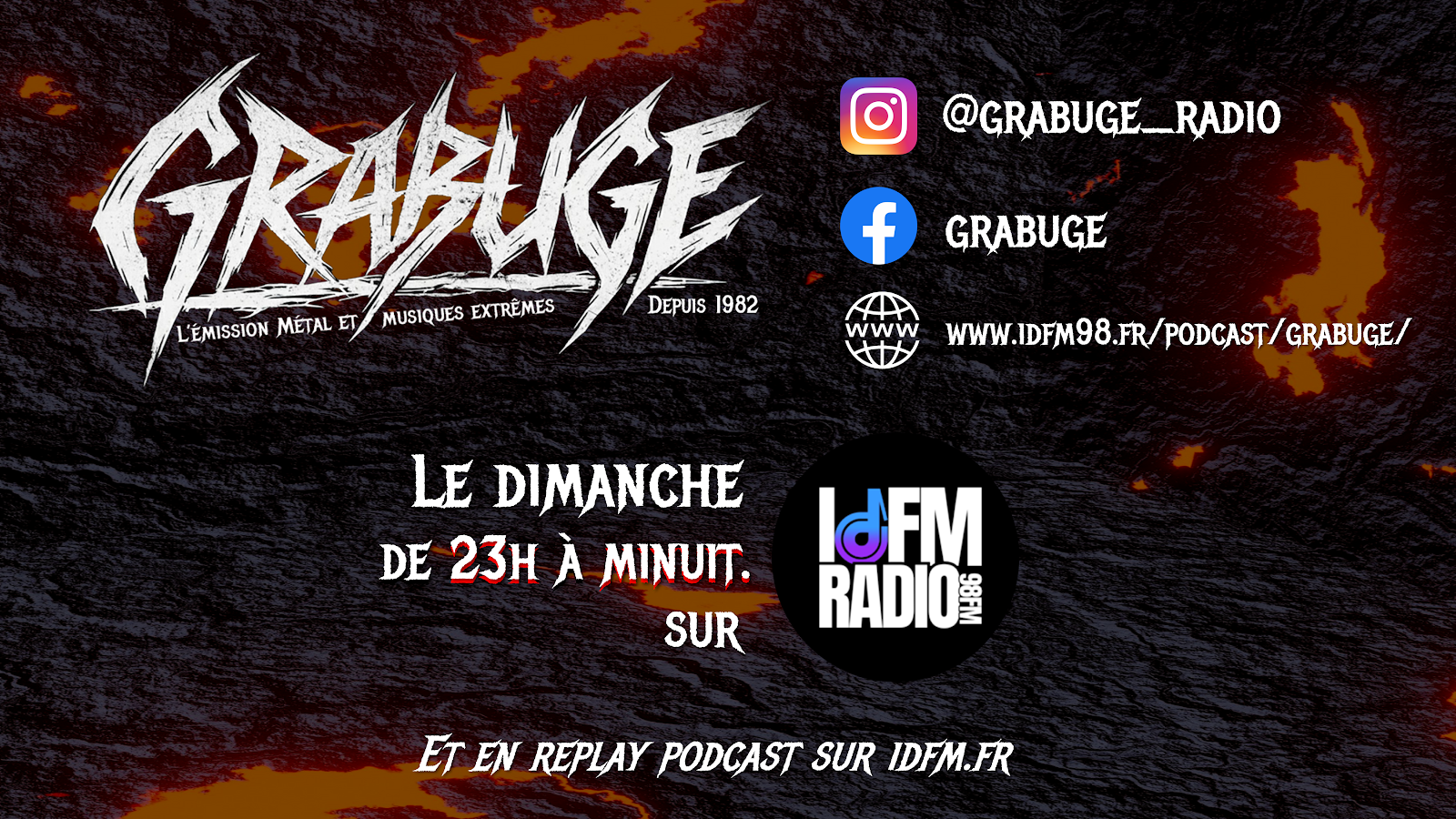 Bannière Grabuge - L'émission métal sur IDFM 98